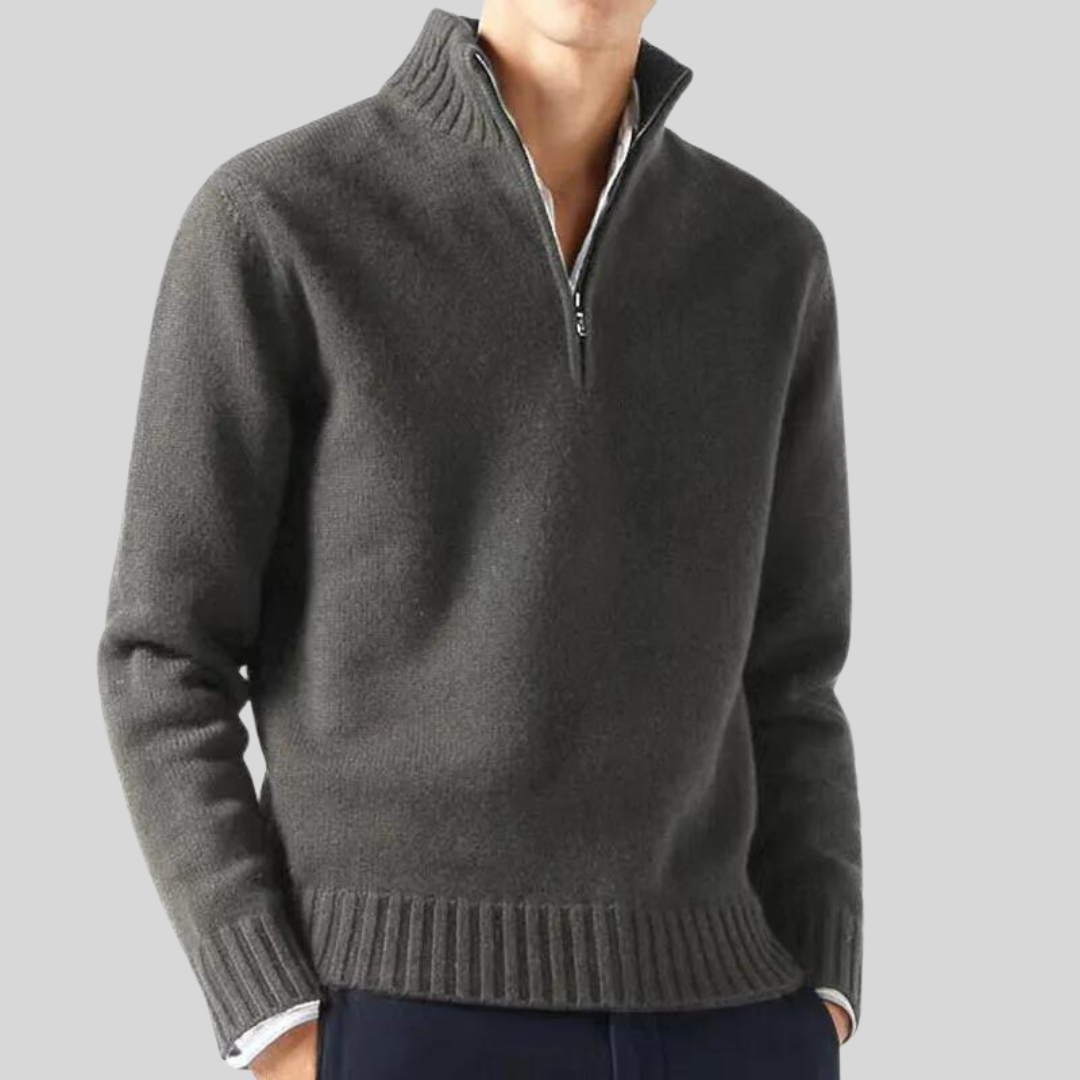Herren Pullover Halbreißverschluss