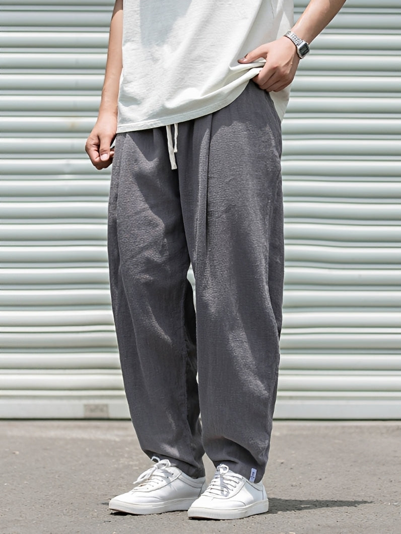 Herren Freizeithose Leicht Bequem Weites Bein
