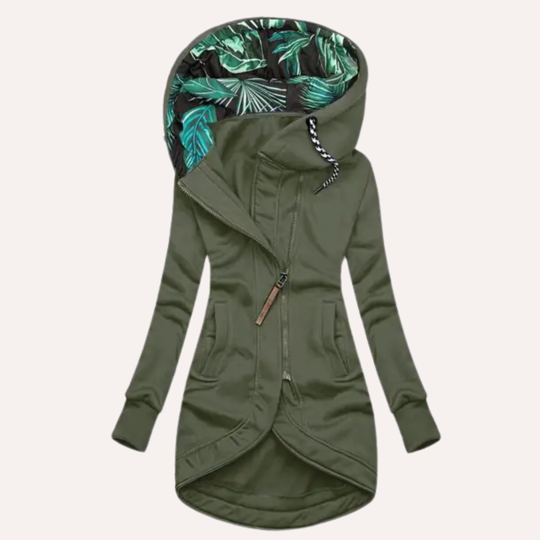 Damen Hoodie Lässig Gemusterter Kapuzenpullover