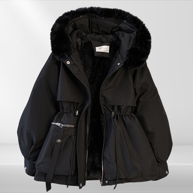 Eveloria Damen Daunenjacke Abnehmbarer Kragen