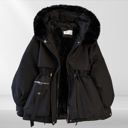 Eveloria Damen Daunenjacke Abnehmbarer Kragen