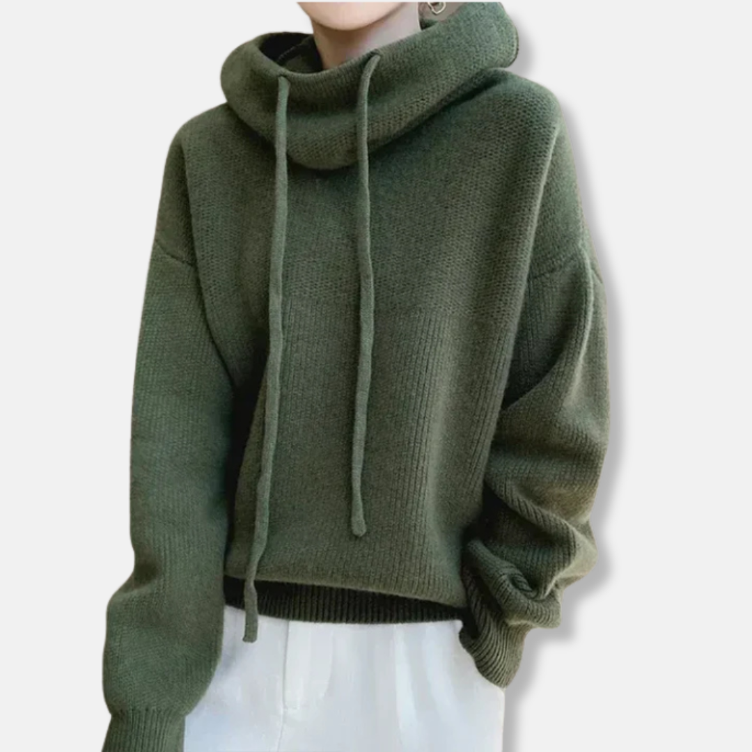 Eveloria Damen Sweatshirt Übergröße Weiches Strickmaterial Kapuze