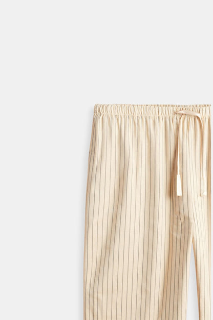 Herren Loungehose Nadelstreifen Old-Money-Optik Mehrfarbig