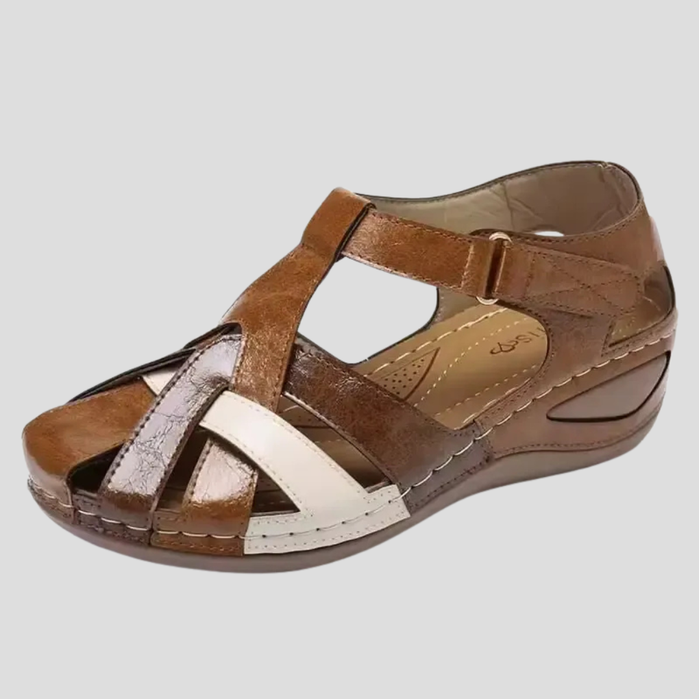 Damen Komfort Sandalen Leder Arch Support