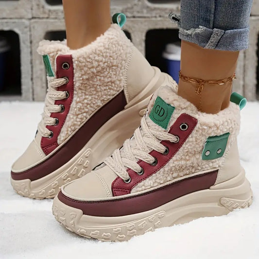 Eveloria Damen Gefütterte Winterschuhe Schwarz - Eveloria