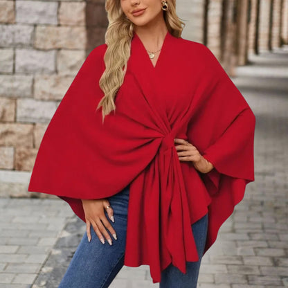 Damen Oberteil Cape-Stil Frontknoten