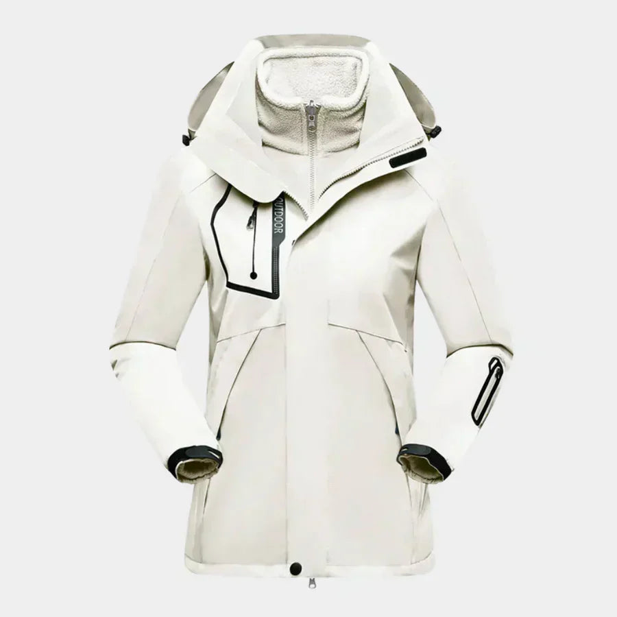 Damen Winterjacke Mit Kapuze Warm Isoliert