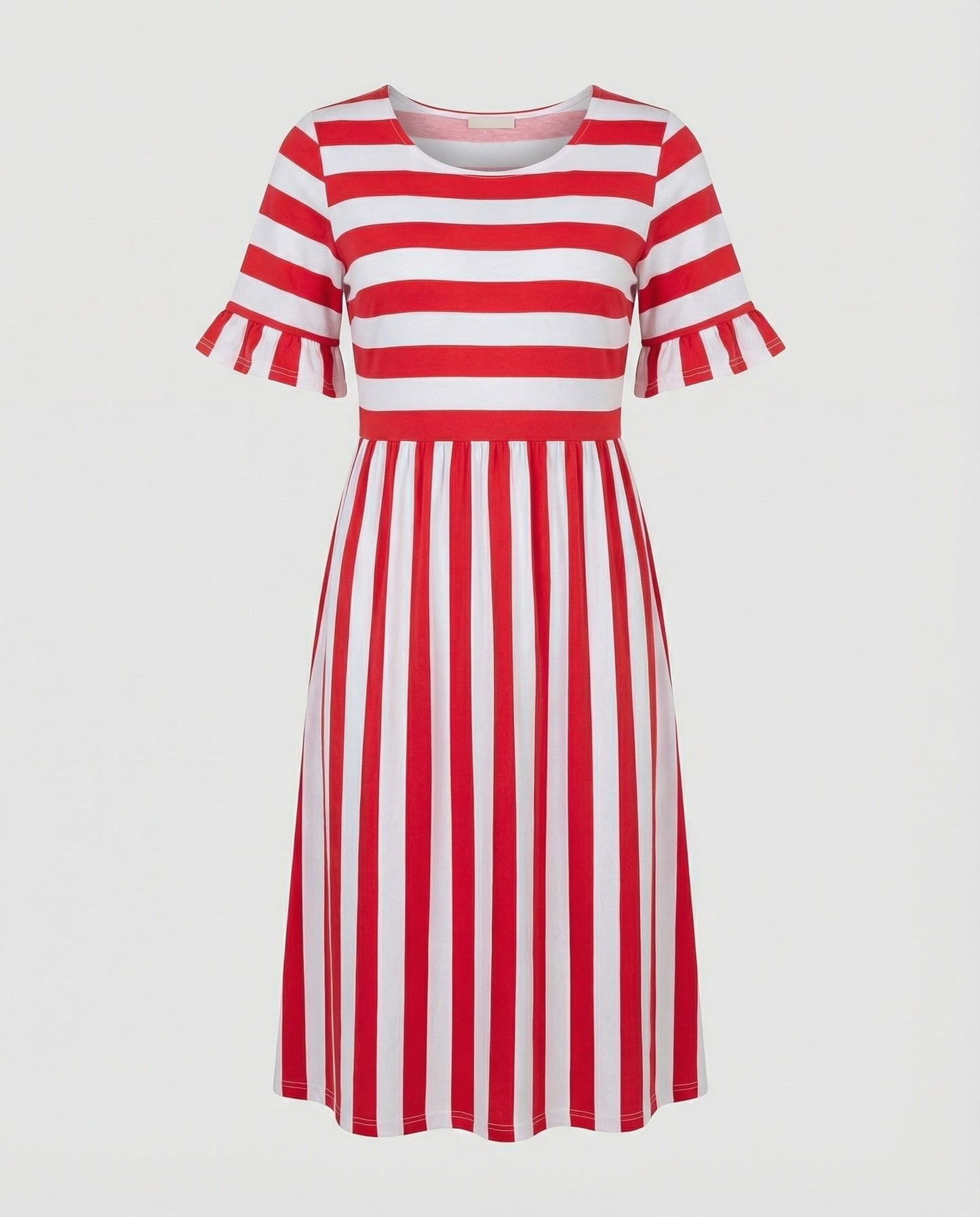 Eveloria Damen Sommerkleid Gestreift Leicht
