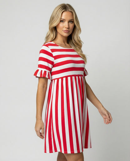 Eveloria Damen Sommerkleid Gestreift Leicht - Eveloria