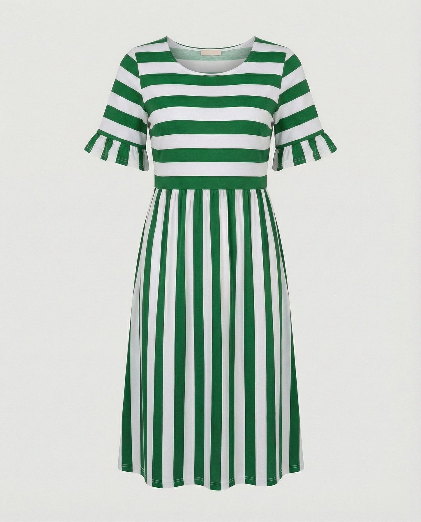 Eveloria Damen Sommerkleid Gestreift Leicht