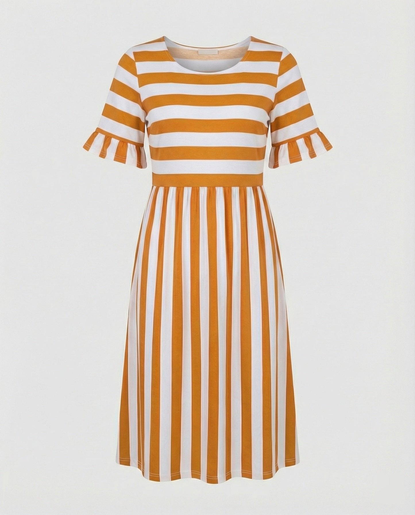 Eveloria Damen Sommerkleid Gestreift Leicht