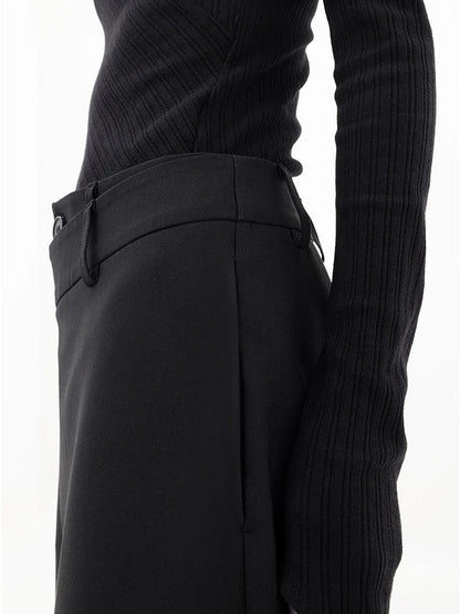 Damen Weite Hose Hohe Taille Bequem Elegant