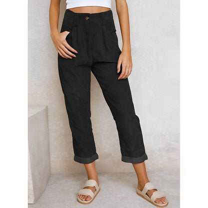 Eveloria Damen Cordhose Gerade