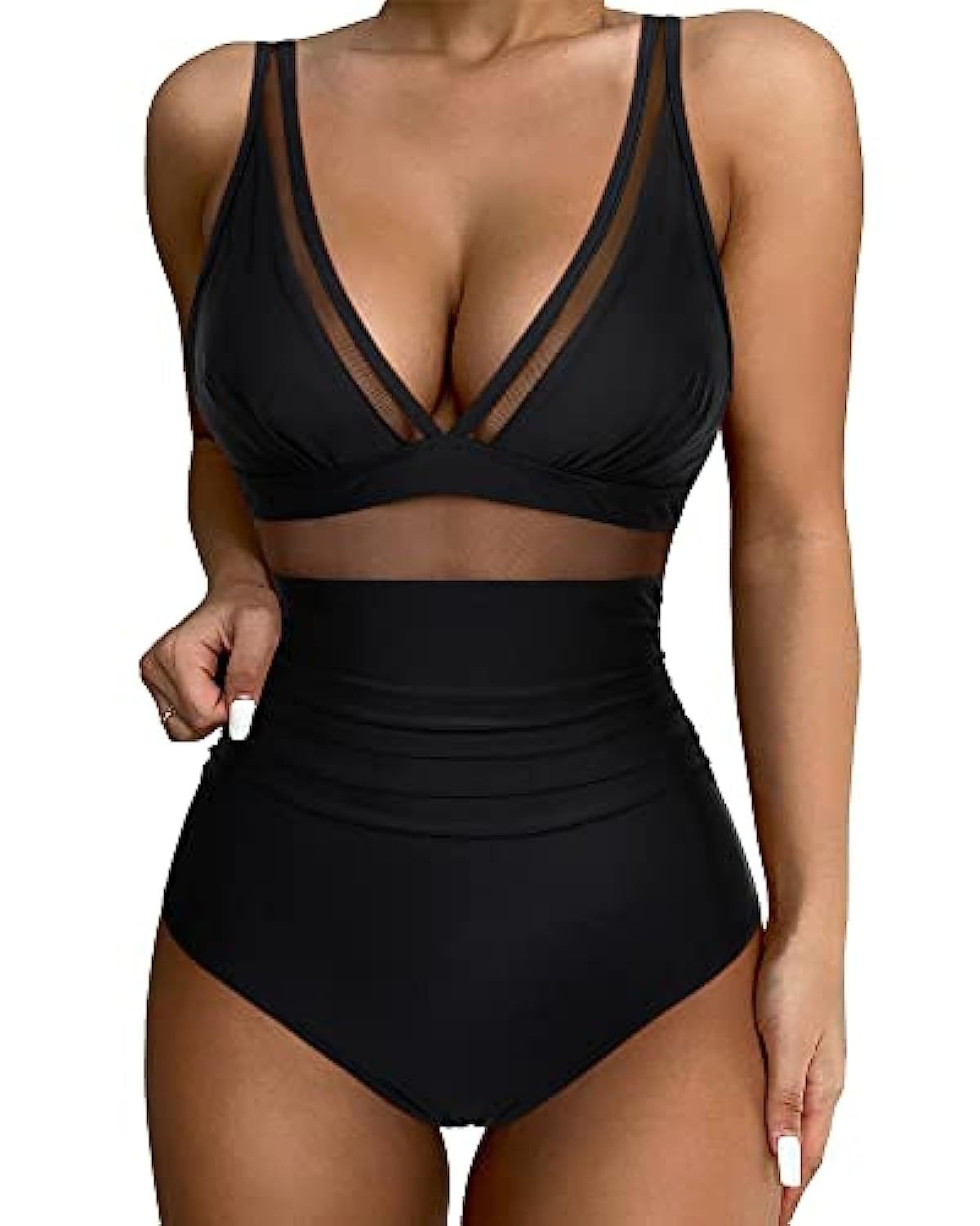 Eveloria Damen Einteiliger Badeanzug Hohe Taille