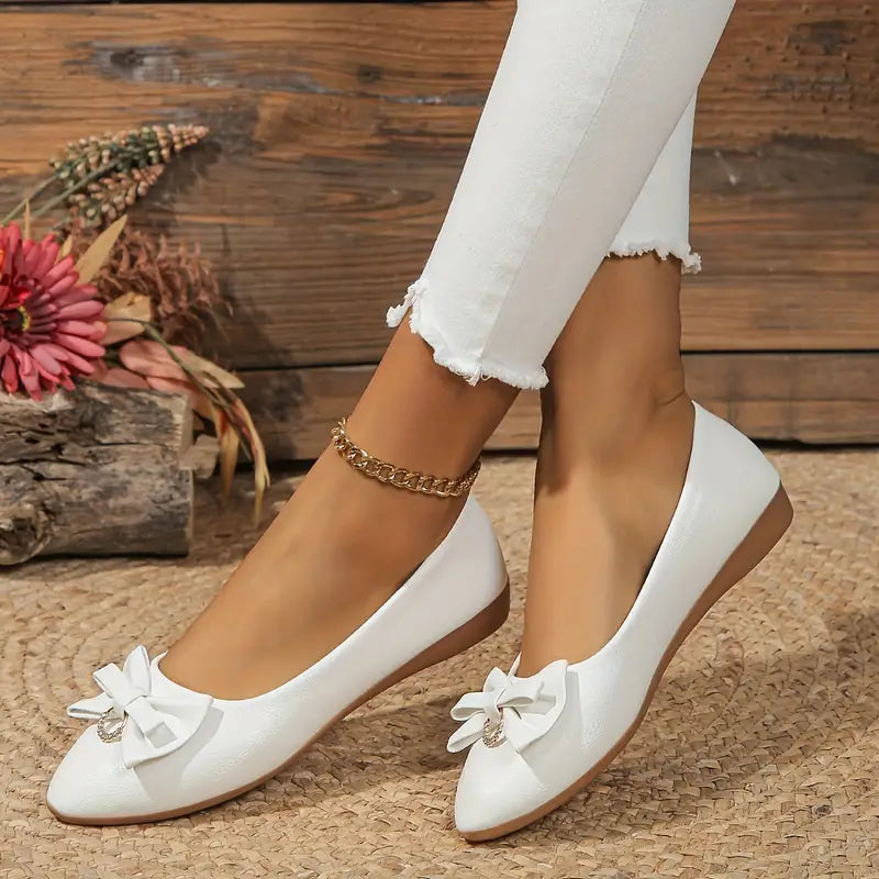 Damen Schuhe mit Schleife Elegant Schwarz - Eveloria