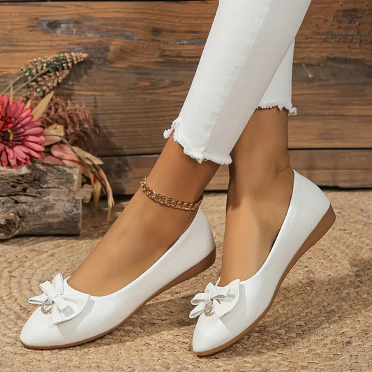 Damen Schuhe mit Schleife Elegant Schwarz - Eveloria