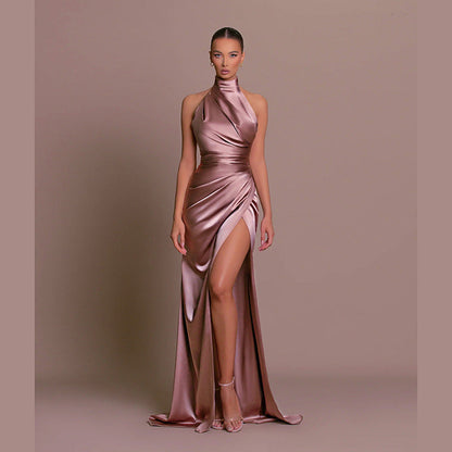 Eveloria Damen Ärmelloses Langkleid Herbstkragen - Eveloria