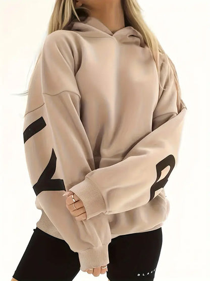 Damen Warme Kapuzenjacke Musterdesign - Eveloria