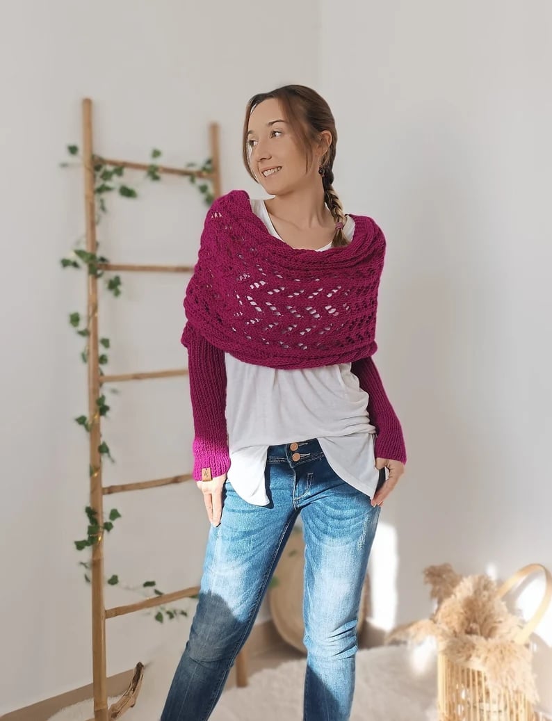 Eveloria Damen Strickschal Bequem