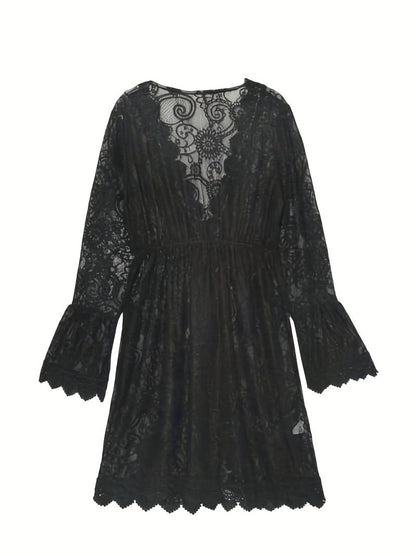 Eveloria Damen Minikleid Spitze
