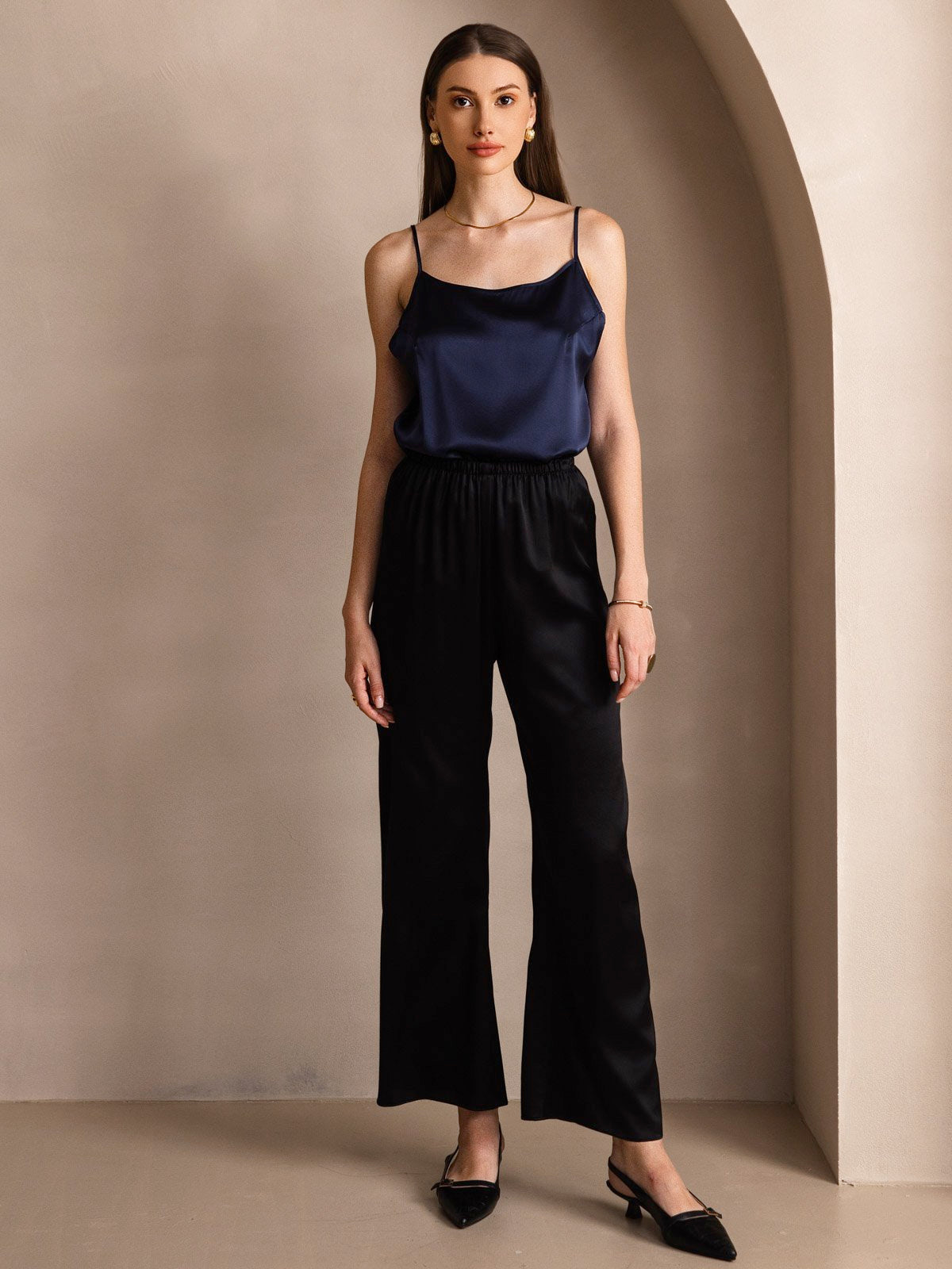 Eveloria Damen Seiden-Camisole Spaghettiträger