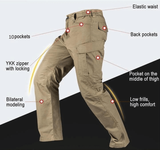 Eveloria Herren Outdoorhose Militärstyle