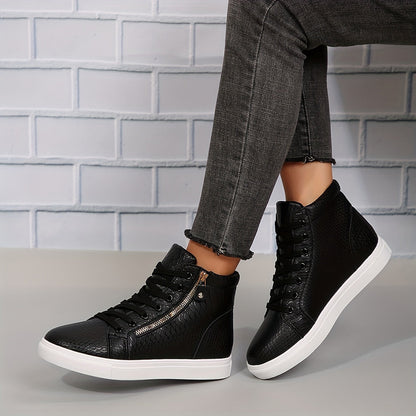 Eveloria Damen Sneakers Lässig Reißverschluss