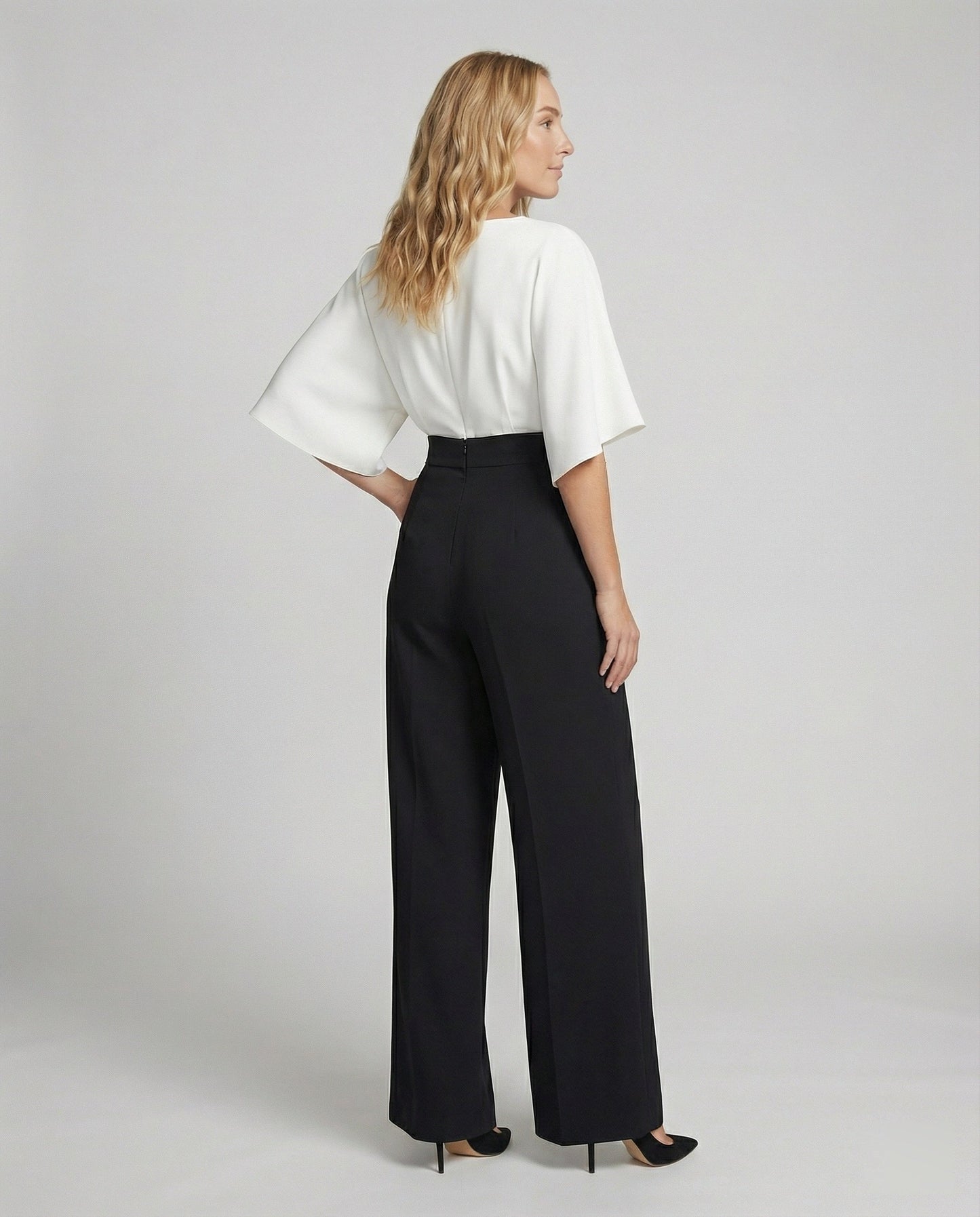 Eveloria Damen Jumpsuit Lockere Passform Kontrastfarben