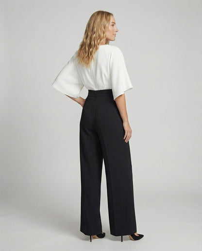 Eveloria Damen Jumpsuit Lockere Passform Kontrastfarben