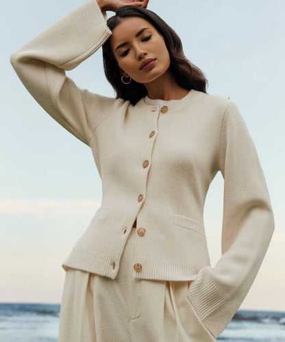 Eveloria Damen Strickjacke Knöpfe