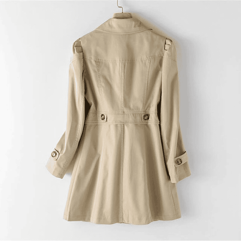 Eveloria Damen Trenchcoat Gesteppte Schultern - Eveloria