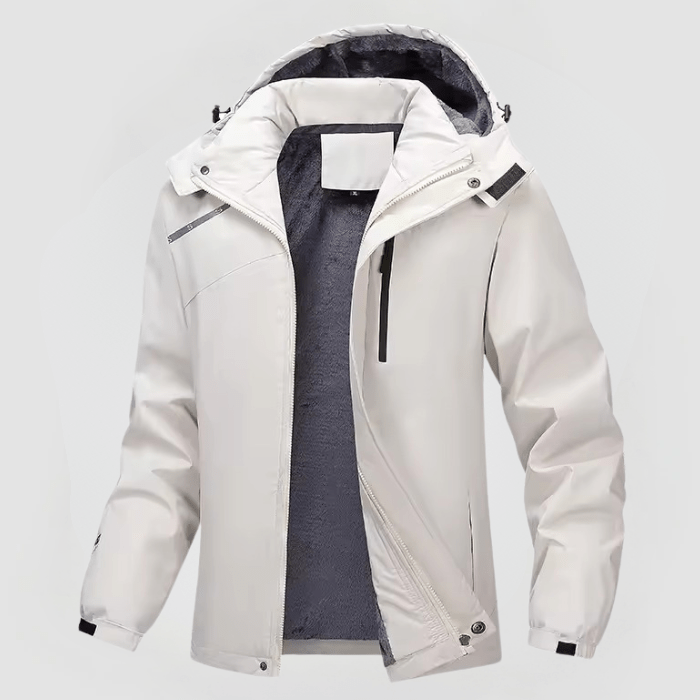 Herren Winterjacke mit Kapuze Reißverschluss