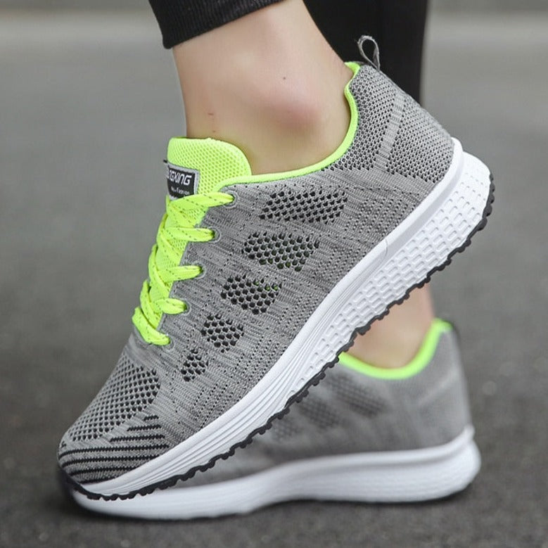 Damen Casual Walking Sneaker Schnürschuhe