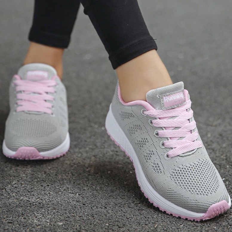 Damen Casual Walking Sneaker Schnürschuhe