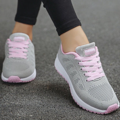 Damen Casual Walking Sneaker Schnürschuhe