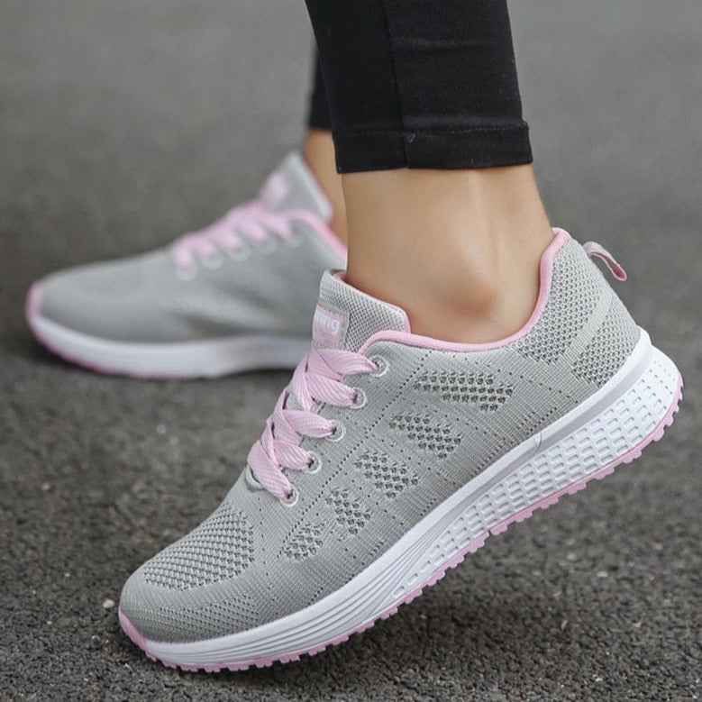 Damen Casual Walking Sneaker Schnürschuhe