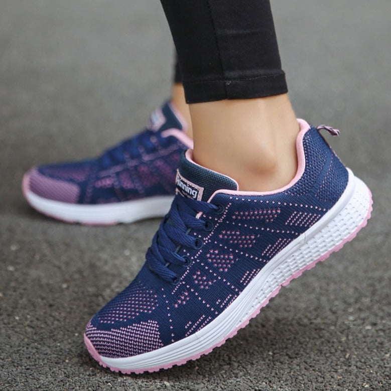 Damen Casual Walking Sneaker Schnürschuhe