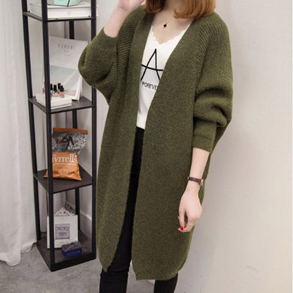 Damen Strickjacke V-Ausschnitt Weit Groß Eveloria
