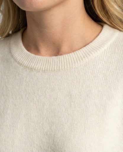Damen Oversized Pullover Baumwolle Beige