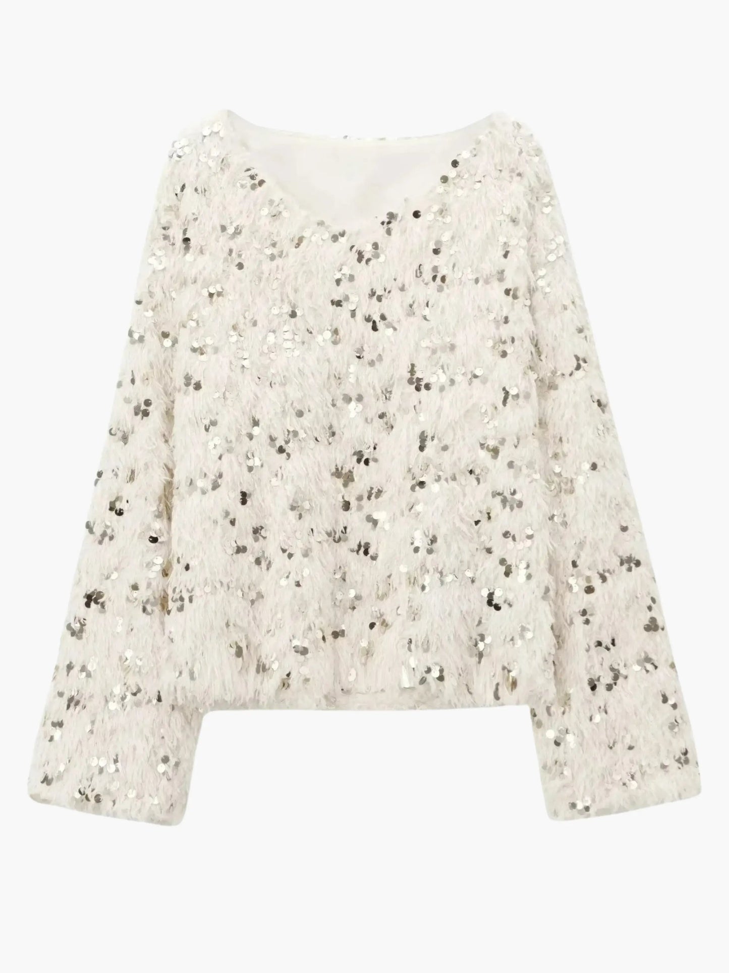 Damen Glitzer-Strickpullover Glamourös Rosa - Norvielle