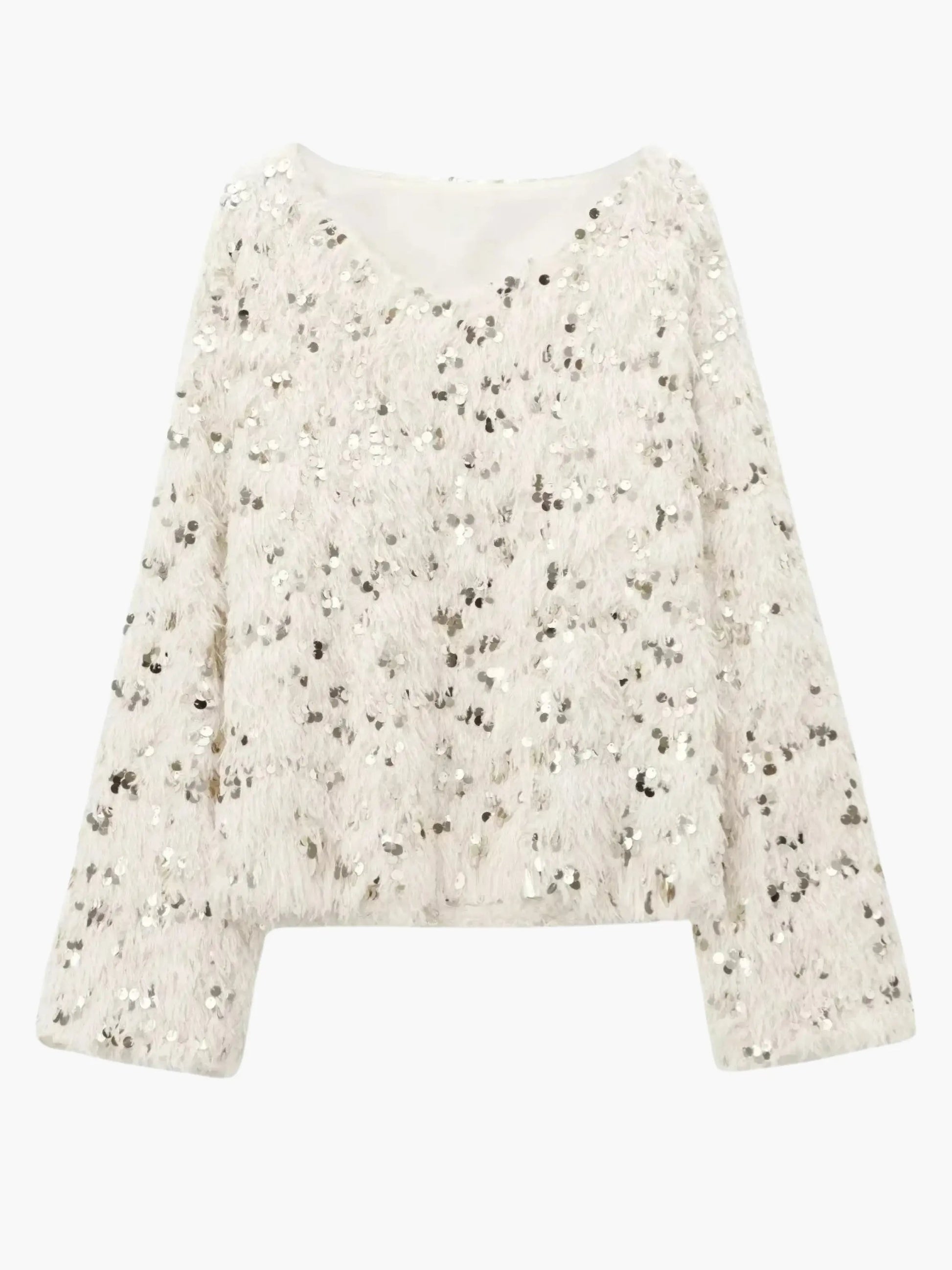 Damen Glitzer-Strickpullover Glamourös Rosa - Norvielle