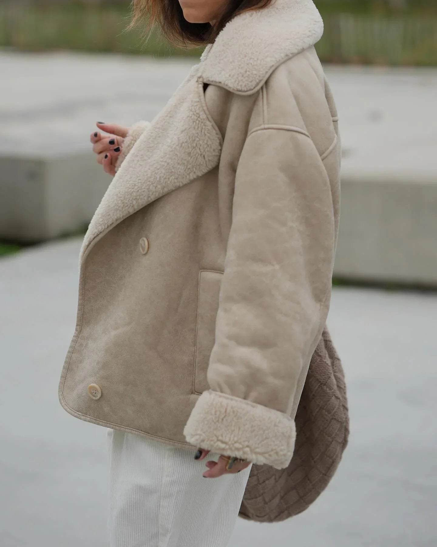 Kiara Damenjacke Kunstleder Fleece