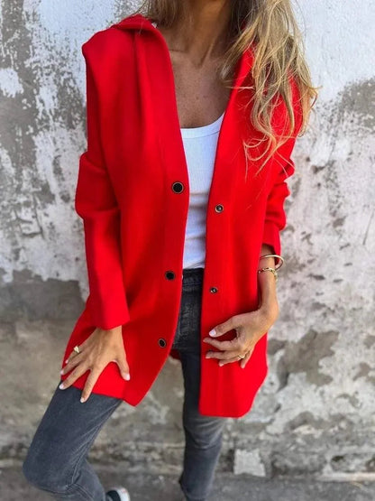 Eveloria Damen Cardigan Mit Kapuze Lässig