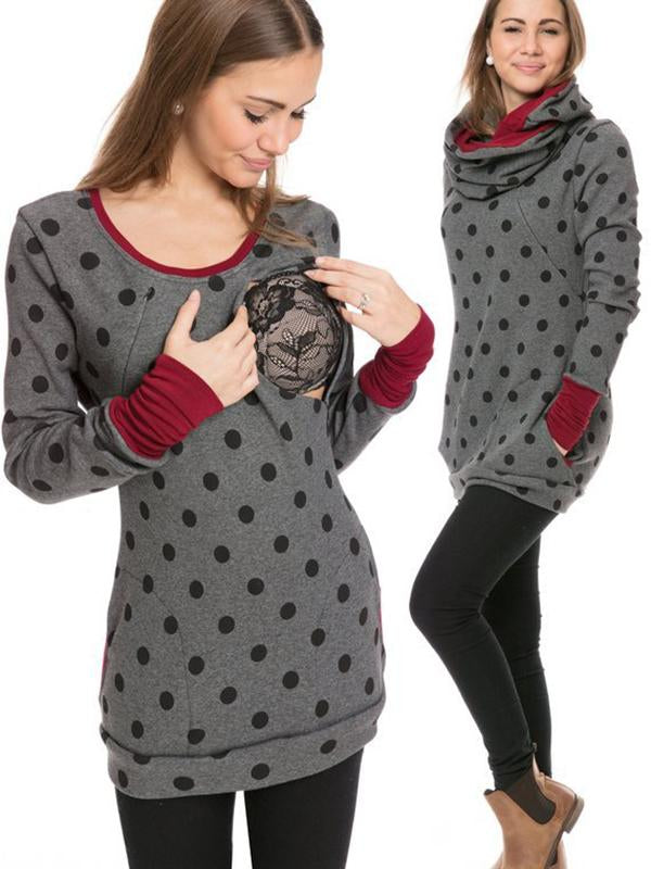Schwangerschafts-Stillkleidung Blumendruck Sweatshirt mit