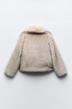 Damen Pelz-Wintermantel Elegantes Design