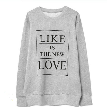 Damen Sweatshirt Lässig Mit Schriftzug Grau Eveloria