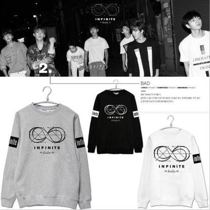 Damen Sweatshirt Endlosschleifen-Design Komfortpassform Grau Eveloria