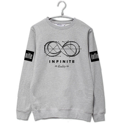 Damen Sweatshirt Endlosschleifen-Design Komfortpassform Grau Eveloria
