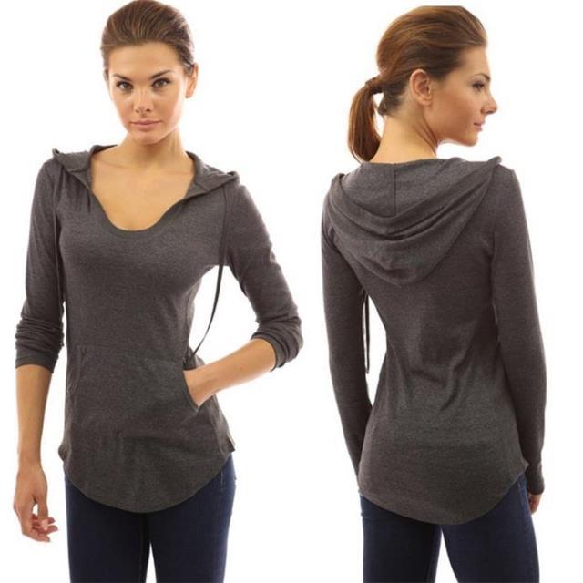 Damen Pullover V-Ausschnitt Hüftlang Baumwolle
