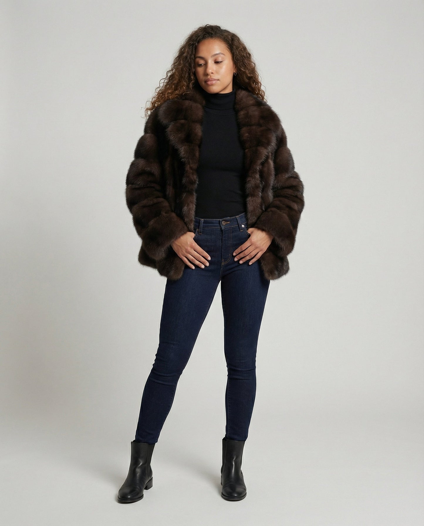 Damen Klassischer Langer Mantel